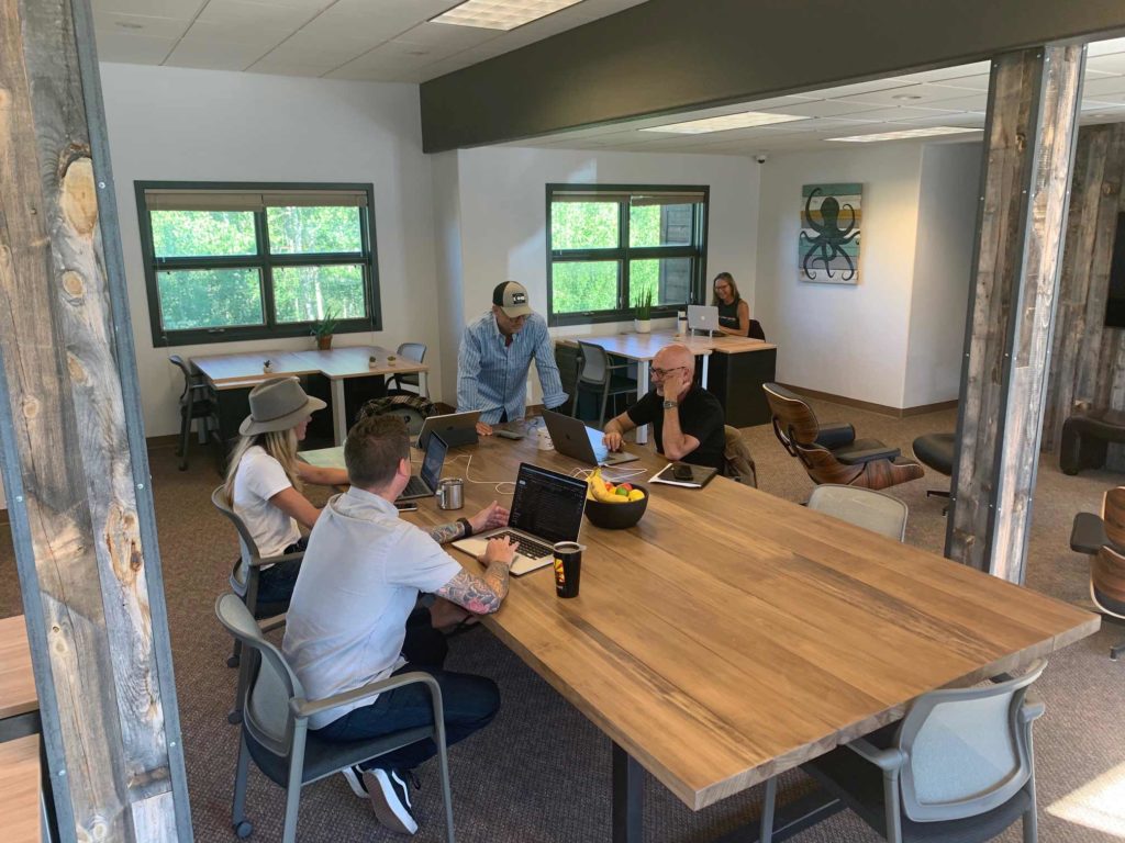 People working at Mountain Space Coworking in Dillon CO